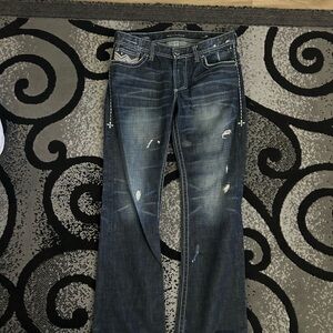 Affliction Dark Blue Flare Jeans